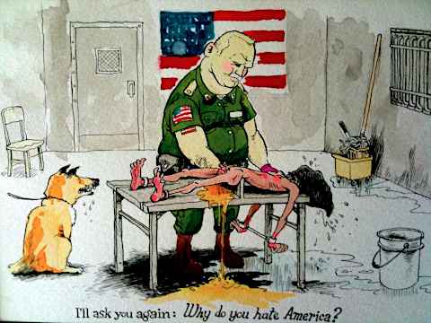 Hand drawn cartoon.